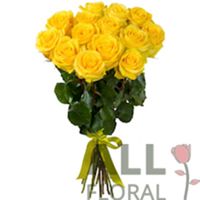 Желтые розы 15 шт